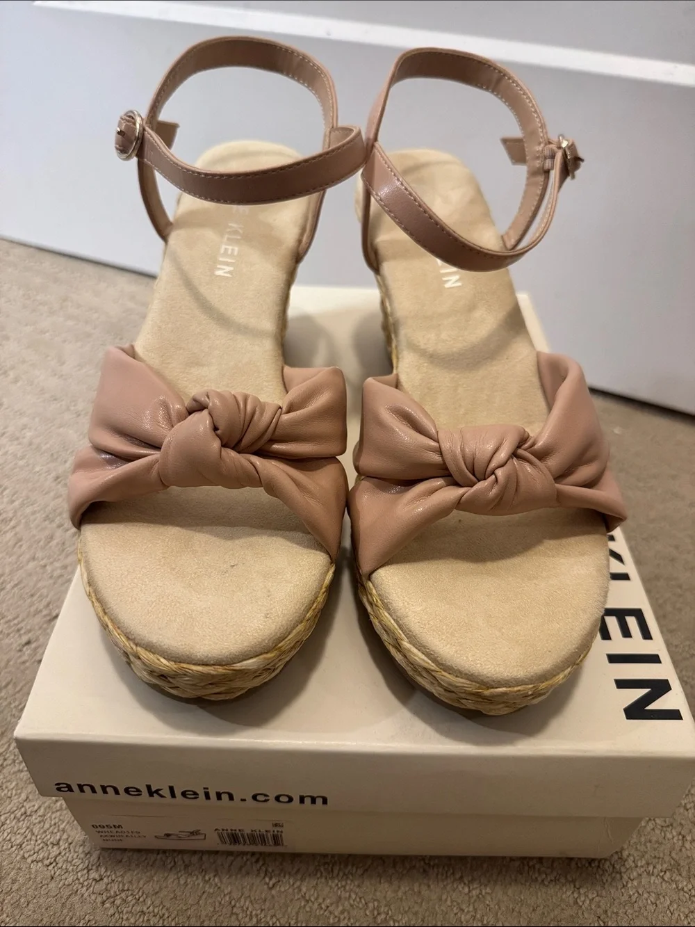 🆕 Anne Klein Wheatley Ankle Strap Espadrille Wedge. 9.5. New in box!🔥